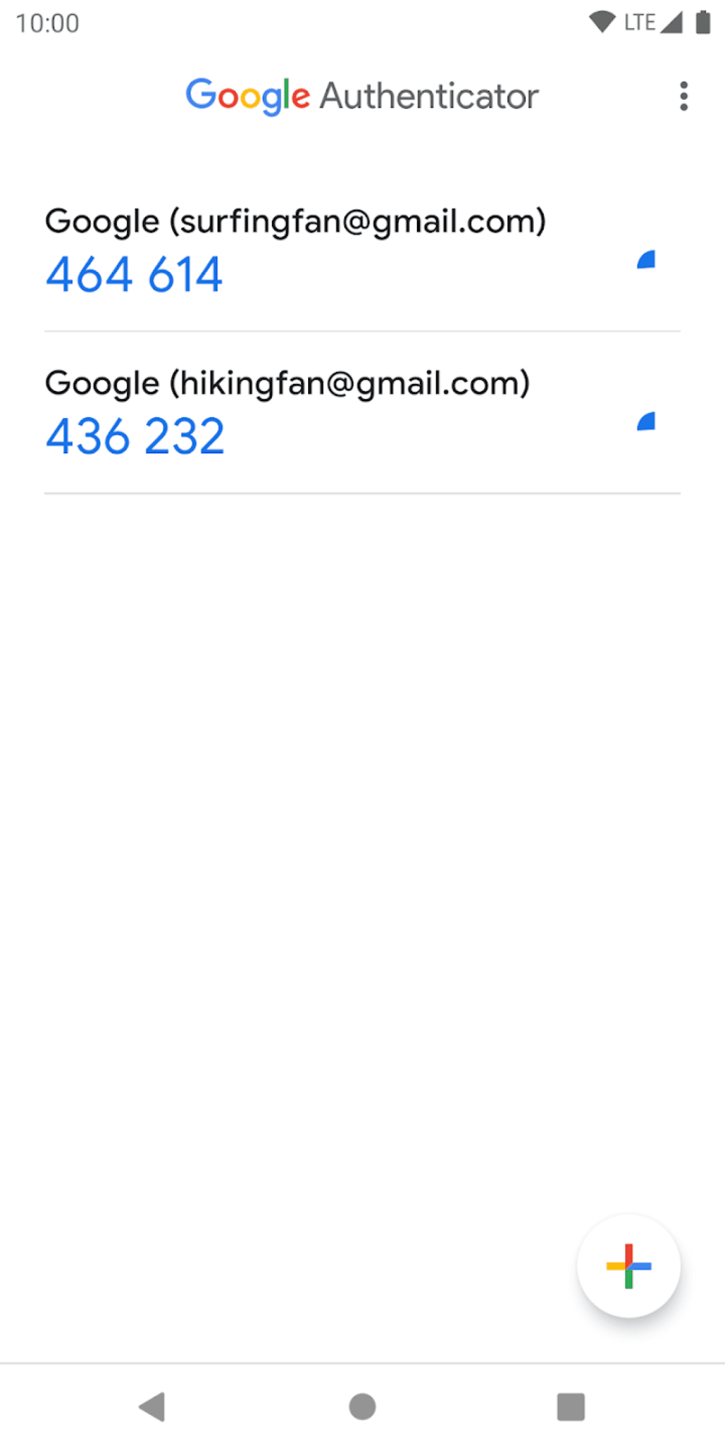 Open Google Authenticator